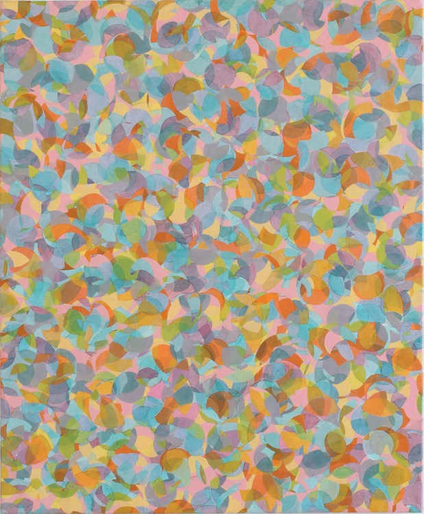 Four colours sugarpainting / 60 × 73 cm / huile sur toile / 2015—2018